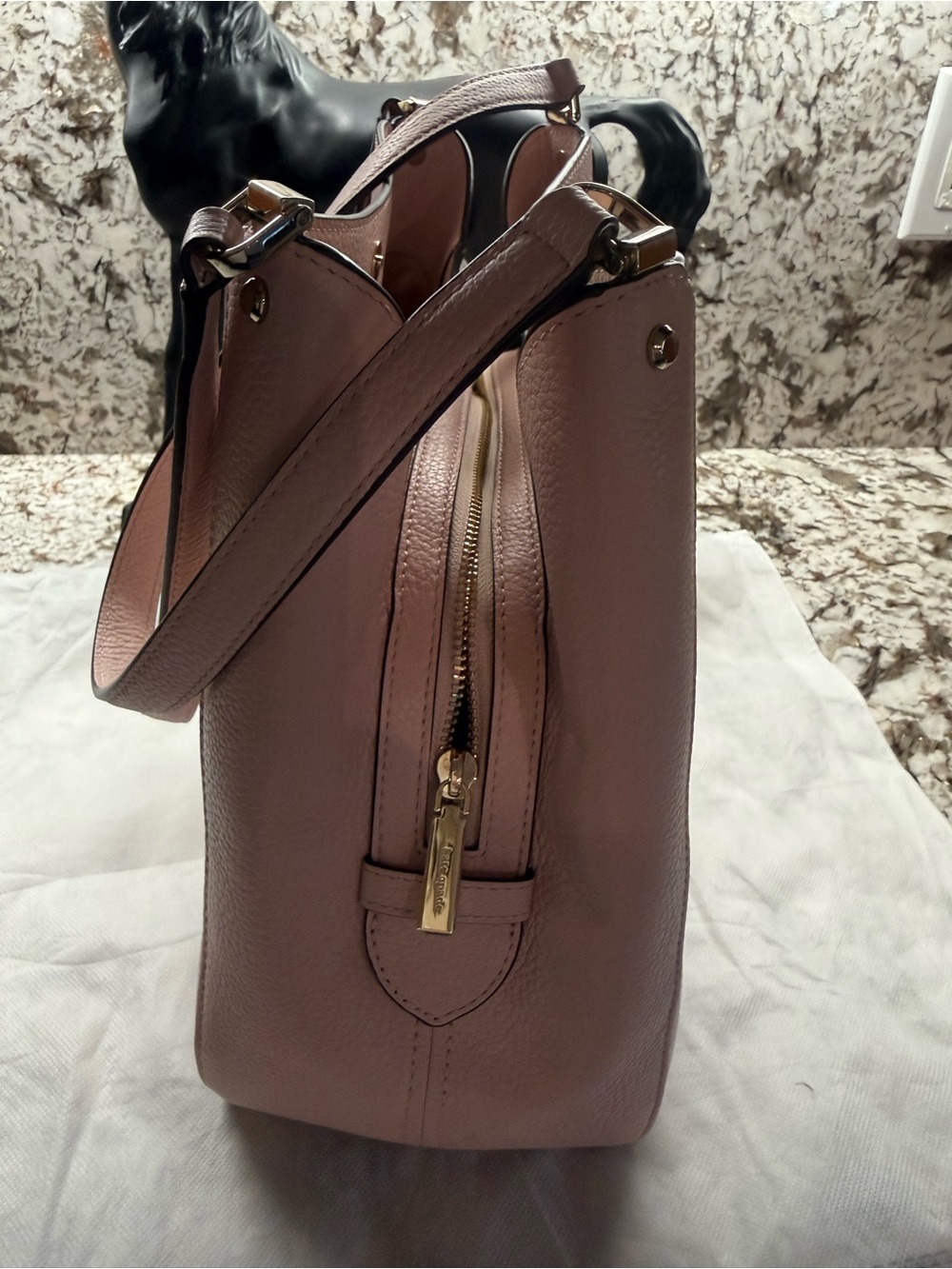 kate spade Blush Pink Pebbled Leather Shoulder Tote